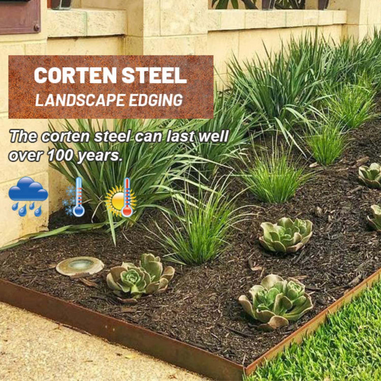 best cor ten garden bed edging