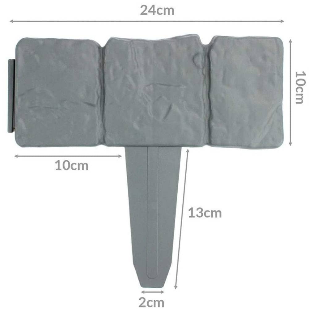 buy lawn fence stone effect edging